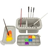 MyLifeUNIT Paint Brush Cleaner, Paint Brush Holder and Organizers with Palette for Acrylic, Water...