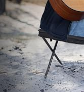 MOONCY Portable Stool, 13 Inch Small Folding Stool for Adults, Ultralight Black Camping Stools fo...