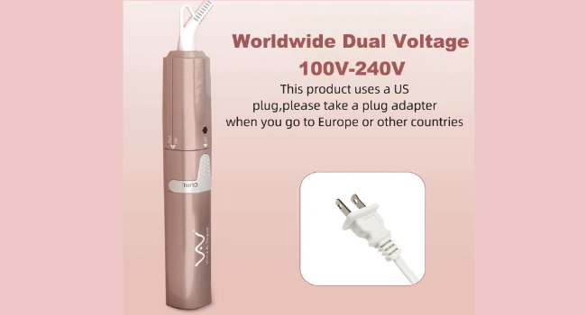 Dual voltage 100-240V for worldwide use