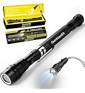 Fathers Day Dad Gifts for Men, Magnetic Pickup Tool with LED Flashlight -Telescoping Magnetic Fla...