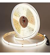 JOYLIT 24V COB LED Strip Lights Natural White 439lm/ft Bright 16.4ft, UL Premium CRI 95+ 480LEDs/...