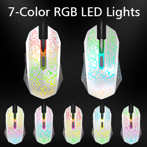 Wired Gaming Mouse, Ergonomic USB Optical Mouse Mice with Chroma RGB Backlit