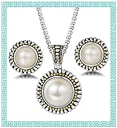 UNY JEWEL Jewelry Make a Statement Two Tone 11mm Imitation Pearl Multi Gold Dots Women French Cli...