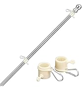 6FT Flag Pole Kit,Stainless steel Heavy Duty American US Flagpole, Rustproof for Outdoor Garden R...