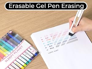 Erasable Gel Pen Erasing