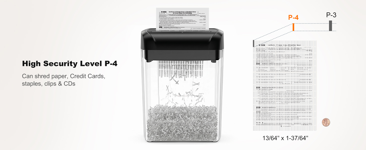 High security lever shredder P-4