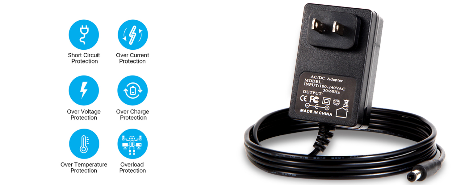 9V 1A AC Adapter Power Supply Charger