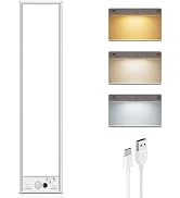 Under Cabinet Lighting Wireless,750LM Ultra-Bright Hand Wave Motion Sensor, 6000mAh Rechargeable ...