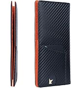 Alldaily Bifold Long Slim Wallets for men, Leather RFID Blocking Credit Card Holder with ID Window
