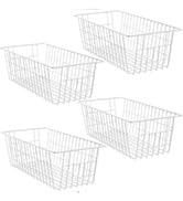 SANNO Freezer Baskets Wire Storage Baskets Farmhouse Storage Baskets Bins Large Organizer Bins fo...