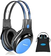 SIMOLIO Wireless IR Headphones with 3 Levels Volume Limiting, in Car IR Headphones with Audio Sha...