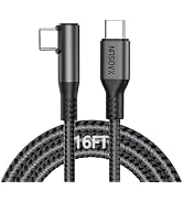XAOSUN 240W USB C to USB C Cable - 16FT Right Angle C to C Cable Fast Charging, USBC to USBC Char...
