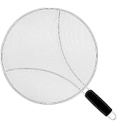 11 Inch Grease Splatter Screen for Frying Pan, Stainless Steel Fine Mesh Oil Splash Guard to Prev...