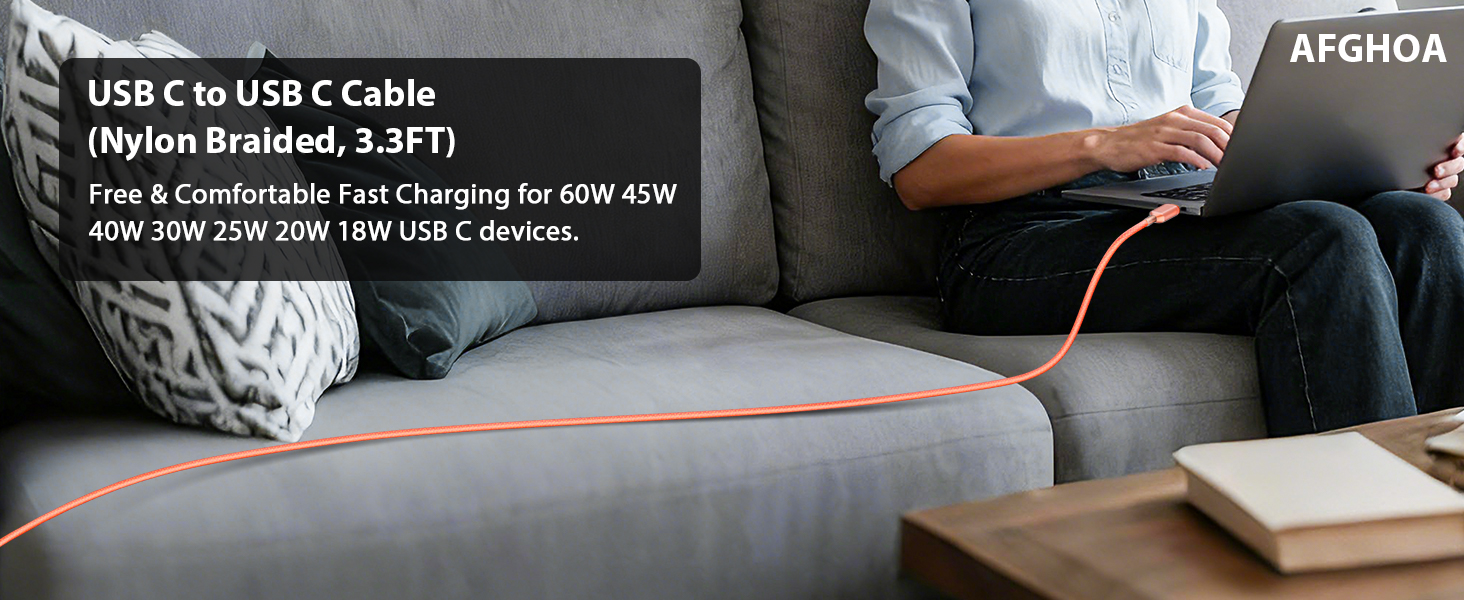 60W USB C cable fast charging
