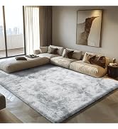 Shag Area Rug for Bedroom 5x8,Mottling Grey Fluffy Area Rugs for Living Room,Soft Fuzzy Rug Non-S...