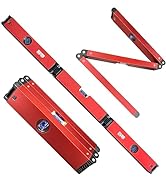 Folding Level, 5 Sections Foldable Level Measuring Woodworking Tool for Various Corners Stairs,Ac...