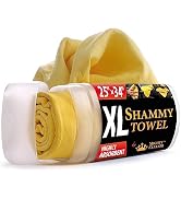 Premium Shammy Towel for Car - XL Size - (25” x 34”) - Super Absorbent Chamois Cloth for Car - Sc...