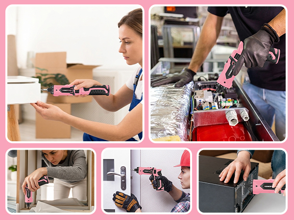 pink cordless screwdriver