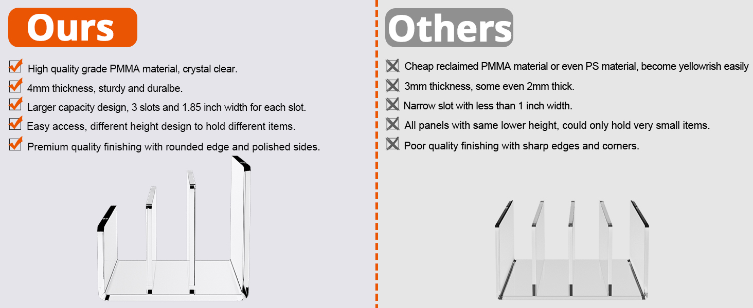 clear acrylic file sorter