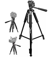 60" Inch Lightweight Portable Camera Tripod Stand with Carrying Bag for Sony, Nikon, Canon, Olymp...