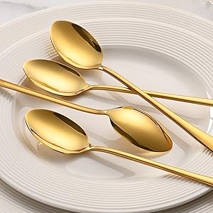 Shiny Gold Iced Tea Spoons