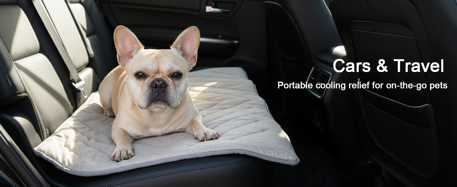 Portable cooling relief for on-the-go pets
