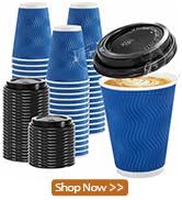 Clawsoff Disposable Coffee Cups with Lids