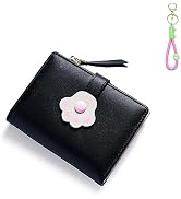 JELLYEA Cute Wallet Small Wallet for Women with Keychain Slim Cat Wallet Pocket Cash Card Holder ...