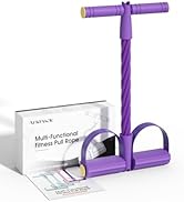 ArkPack Pedal Resistance Band with Handle,6-Tubes Elastic Pull Rope Fitness Foot Pedal Resistance...