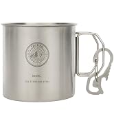 Tactiko 18 oz (550ml) 304 Stainless Steel Camping Mug - Heavy-Duty Metal Coffee Cup with Folding ...