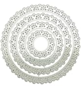 Round Lace Border Embossing Cutting Dies Coasters Stencil Template for Card Making Scrapbook Albu...