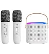 Wireless Bluetooth Karaoke Microphone for All Smartphones, Portable Bluetooth Karaoke Speaker wit...