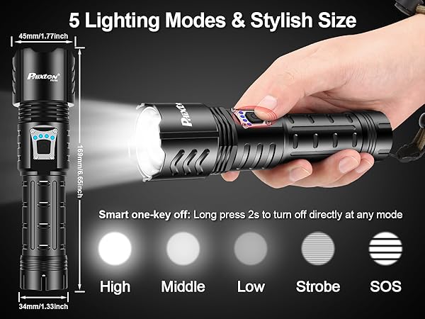 PA160 rechargeable flashlights high lumens