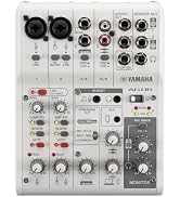 Yamaha AG06MK2 White 6-Channel Live Streaming Loopback Mixer/USB Interface with Steinberg Softwar...