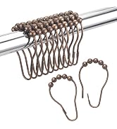 Amazer Shower Curtain Rings, Rust-Resistant Metal Shower Hooks Ring Shower Rings for Curtain Roll...