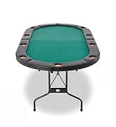Fat Cat by GLD PRODUCTS Folding Texas Hold 'em Poker/Casino Game Table with Cushioned Rail, 10 Pl...
