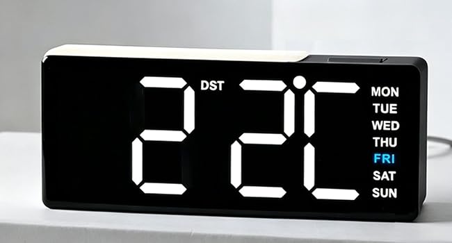 Small Digital Alarm Clock with DST