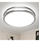 libtit 13-Inch Flush Mount Ceiling Lights, Dimmable 3000K-6500K Adjustable LED Ceiling Light, 24W...