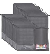 MEEZY 24 Pcs Gray Shoe Bags for Travel Storage Packing Sneakers Beach | 12.6x17.3 in Large Drawst...