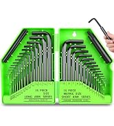 SWANLAKE GARDEN TOOLS 32-Piece Hex Key Allen Wrench Set, SAE and Metric Allen Keys MM(0.7mm-10mm)...