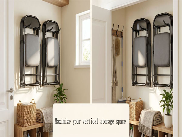 folding chair rack,folding chair storage,ladder storage