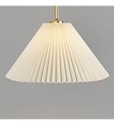 Pleated Lamp Shade for Arc/Arched Floor Lamps - Replacement Shade-Cream16.5 inch E27