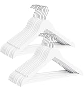 StorageWorks Baby Clothes Hangers, Kids Wooden Hangers with Pant Bar, 20-Pack Natural Wood Hanger...