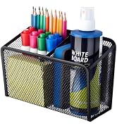 BEYGORM Magnetic Pen Holder with Large Magnet for Whiteboard, Hold Large Bottle, Mesh Dry Erase M...