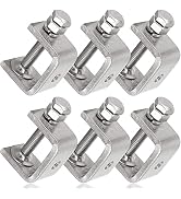 Stainless Steel C Clamps Mini 1 Inch for Mounting, Heavy Duty Metal U Clamps for Metal Working, S...