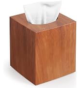 Tissue Box Holder, Tissue Box Cover Square Facial Tissue Holder Storage for Bathroom Vanity, Coun...