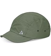 CLAPE Short Brim Hat Trucker 5 Panel Baseball Cap Casual Flat Brimmed Cap Umpire Dad Hats Adjusta...