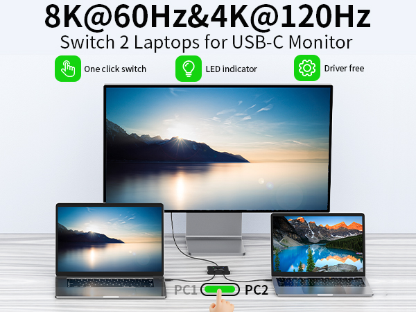usb c switch 2 pc