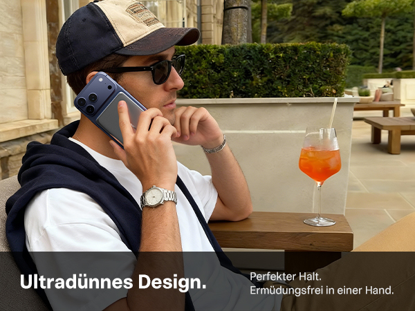 Stylish Snap-On Power Bank, Hands-Free Lanyard Charging, Versatile Magnetic Grip, Active Lifestyle.