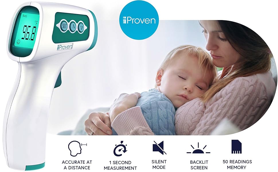 non contact thermometer, silent thermometer, quick thermometer, touchless thermometer